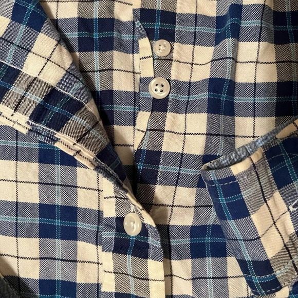 SADDLEBRED~BLUE PLAID SHIRT~NWOT~LG - Picture 5 of 6